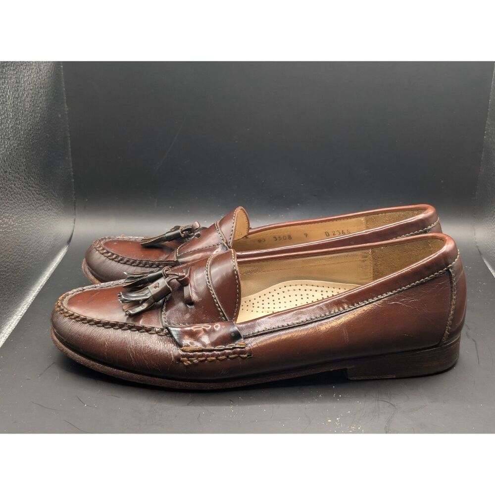 Cole Haan City Pinch Tassel Loafers Burgundy Men's Size 9 D